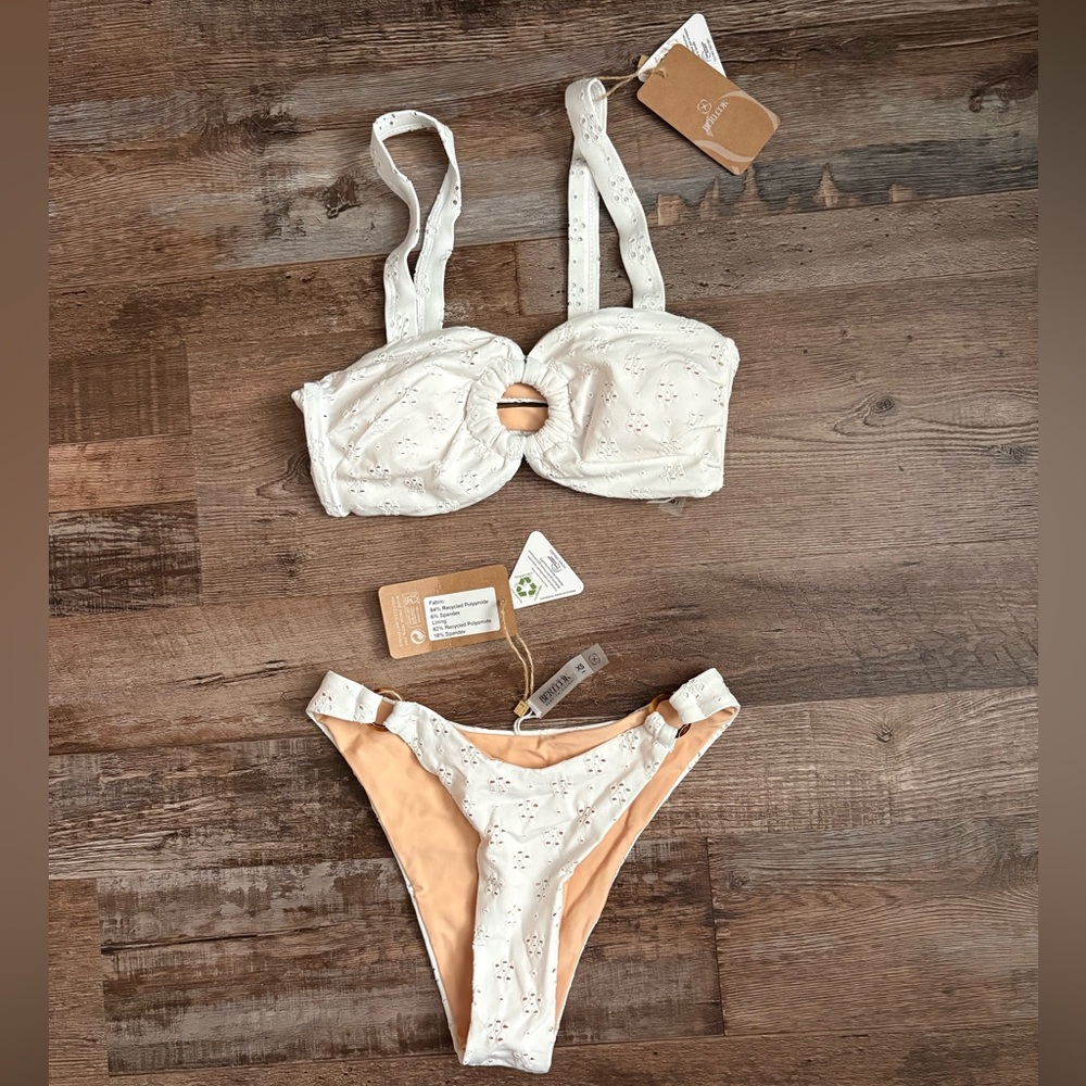 White Bikini Set with Cutout Detail